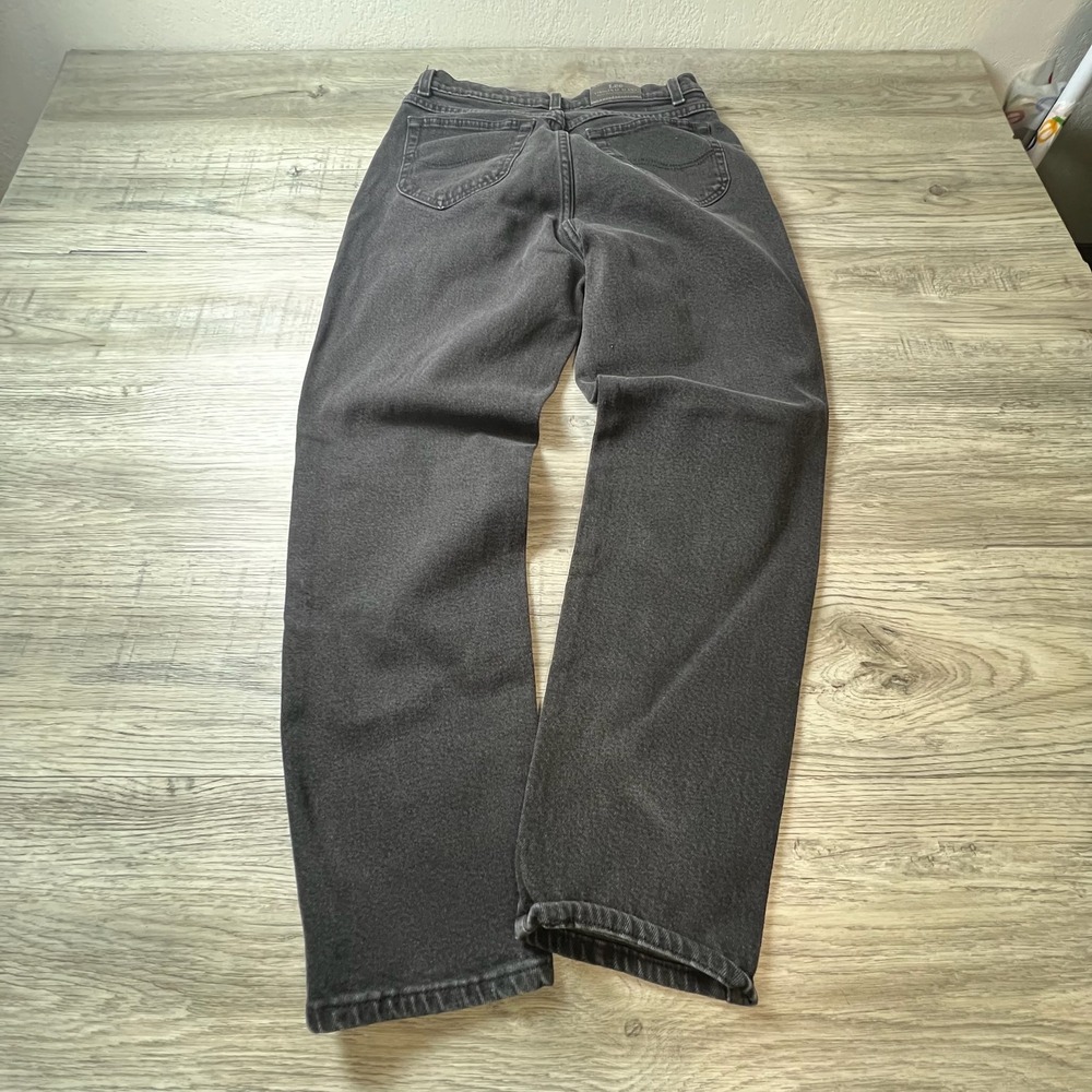 Lee Original Jeans Womens 12 S‎ Black High Rise Straight Leg Denim Vintage 90s